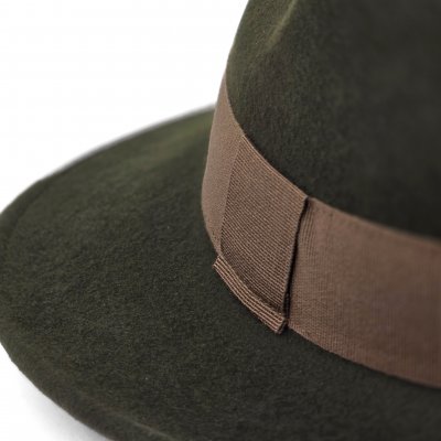 Hatte - Gårda Volterra Fedora Wool Hat (militærgrøn/beige)
