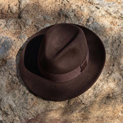 Hatte - Gårda Volterra Fedora Wool Hat (mørkebrun)