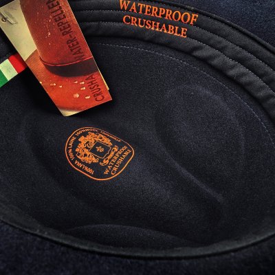 Hatte - Gårda Volterra Fedora Wool Hat (marineblå)