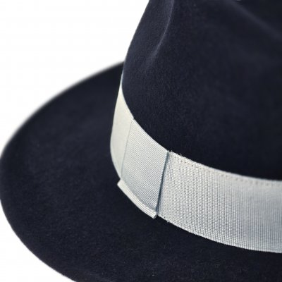 Hatte - Gårda Volterra Fedora Wool Hat (marineblå/off-white)