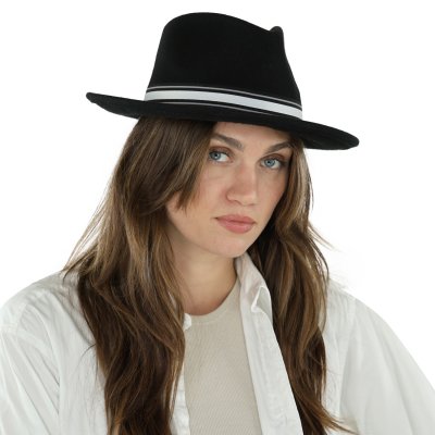 Hatte - Gårda Belluno Crushable Wool felt Fedora (sort)