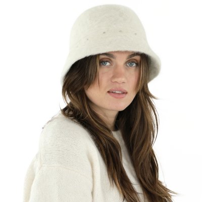 Hatte - Gårda Liskeard Angora Bucket Hat (hvid)