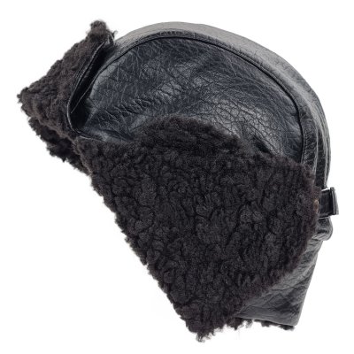 Pelshue - Gårda Linsell Leather Trapper (sort)