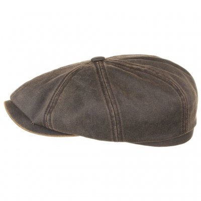 Sixpence / Flat cap - Stetson Hatteras Old Newsboy Cap (brun)