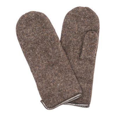 Handsker - HK Ladies Knitted mitten Felted Virgin Wool Unlined (beige)
