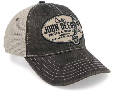 Cap - John Deere 6 Panel Chan & Mesh Dad Cap (grå/beige)