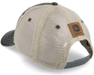 Cap - John Deere 6 Panel Chan & Mesh Dad Cap (grå/beige)