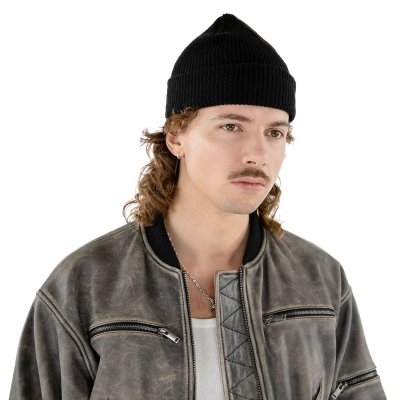 Beanies - Gårda Loxley Knitted Docker Beanie (sort)
