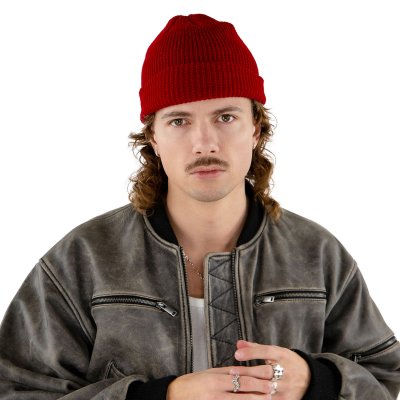 Beanies - Gårda Loxley Knitted Docker Beanie (bordeaux)