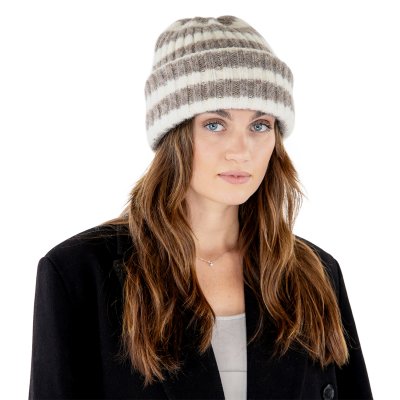 Beanies - Gårda Isfjord Slouch Beanie (kaki/hvid)