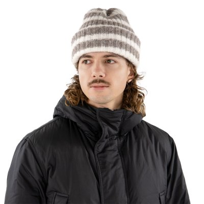 Beanies - Gårda Isfjord Slouch Beanie (kaki/hvid)