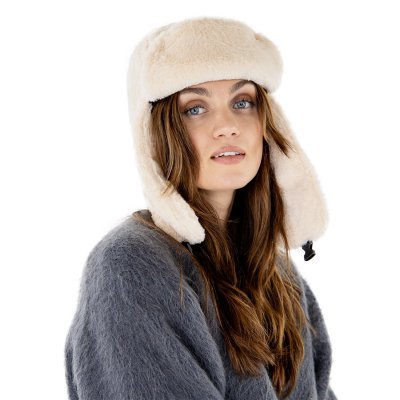 Pelshue - Gårda Angora Trapper Hat (fløde)