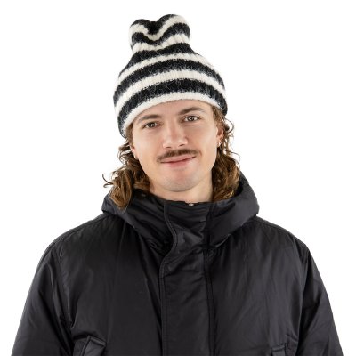 Beanies - Gårda Isfjord Slouch Beanie (sort/hvid)