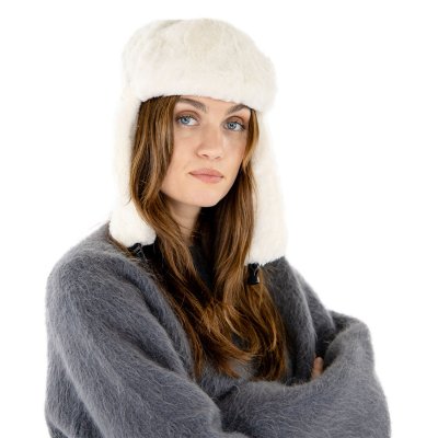 Pelshue - Gårda Angora Trapper Hat (hvid)