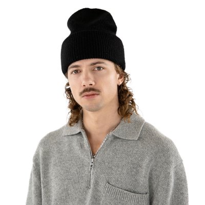Huer - Gårda Angora Beanie (sort)