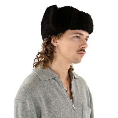 Pelshue - Gårda Angora Trapper Hat (sort)