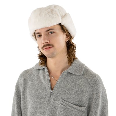Pelshue - Gårda Angora Trapper Hat (hvid)