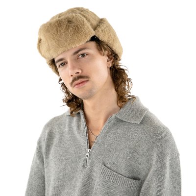Pelshue - Gårda Faux Fur Trapper Hat (lysebrun)