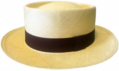 Hatte - Maki Round Crown Panama With Brown Band (natur)