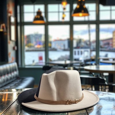 Hatte - Gårda Felt Hat (sort/offwhite)