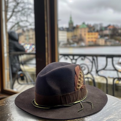 Hatte - Gårda Lancaster Fedora (mørkebrun)