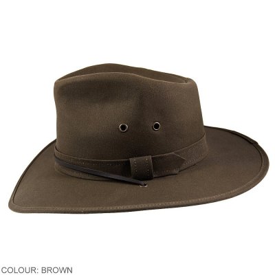 Hatte - Oilcloth Aussie (brun)