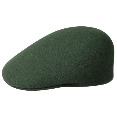 Sixpence / Flat cap - Kangol Seamless Wool 507 (mørkegrøn)
