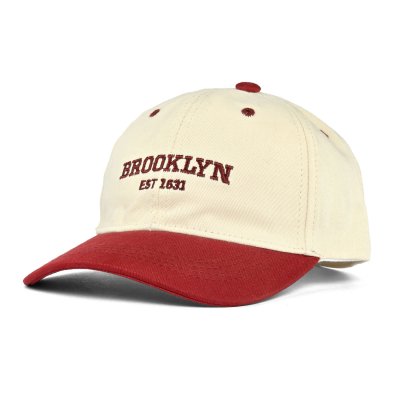 Cap Barn - Gårda Brooklyn Baseball Cap (creme/rød)