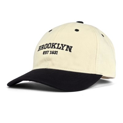 Cap Barn - Gårda Brooklyn Baseball Cap (creme/sort)