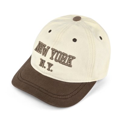 Cap Barn - Gårda New York Baseball Cap (creme/brun)