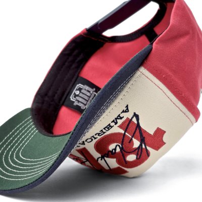 Kasket - Black River 1878 Trucker (creme/rød/marineblå)