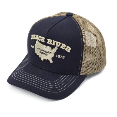 Kasket - Black River America Trucker (marineblå/creme)
