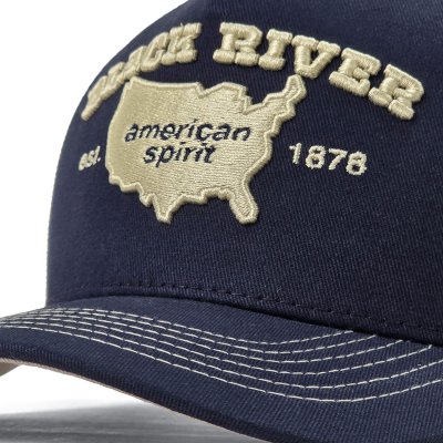 Kasket - Black River America Trucker (marineblå/creme)