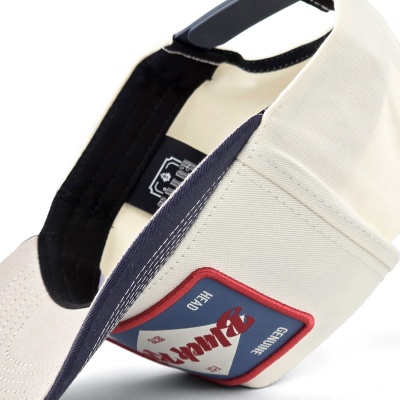 Kasket - Black River Atlanta Cotton Snapback (off-white/marineblå)