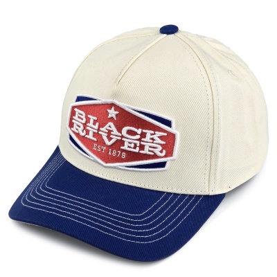 Kasket - Black River Cincinnati Cotton Snapback (offwhite/blå)