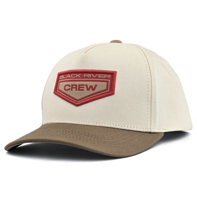 Kasket - Black River Crew Cotton Snapback (off-white/kaki)