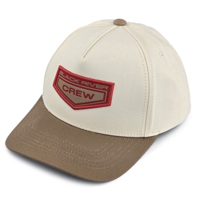 Kasket - Black River Crew Cotton Snapback (off-white/kaki)