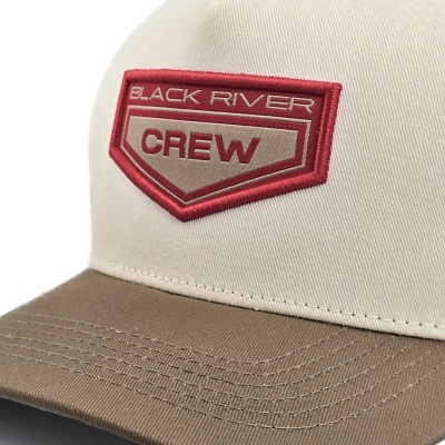 Kasket - Black River Crew Cotton Snapback (off-white/kaki)