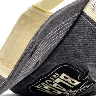 Kasket - Black River Eagle Washed Trucker (sort/creme)
