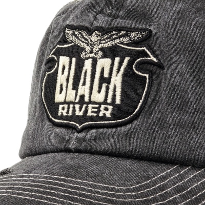 Kasket - Black River Eagle Washed Trucker (sort/creme)