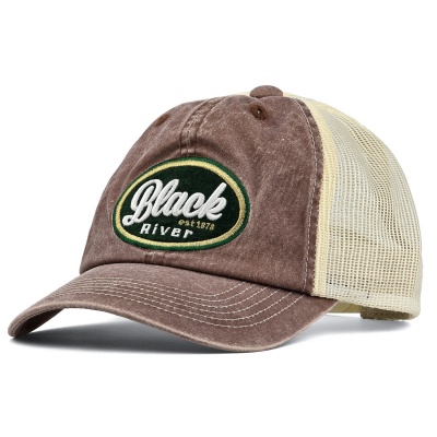Kasket - Black River Eugene Washed Trucker (brun/fløde)