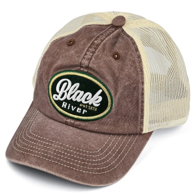 Kasket - Black River Eugene Washed Trucker (brun/fløde)