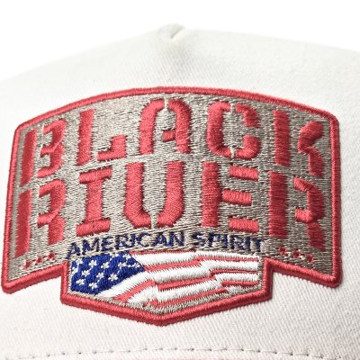 Kasket - Black River Frontier Trucker (off-white/blå/rød)