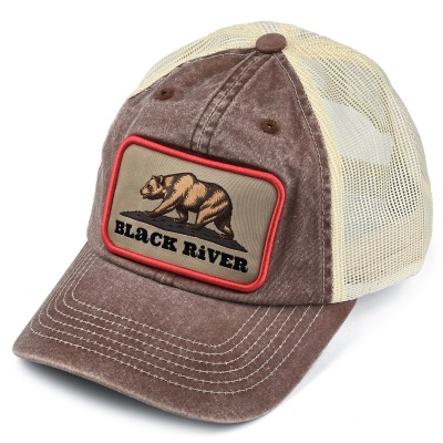 Kasket - Black River Grizzly Washed Trucker (brun/fløde)