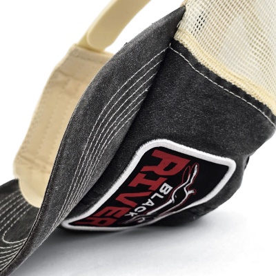 Kasket - Black River Hare Washed Trucker (sort/creme)