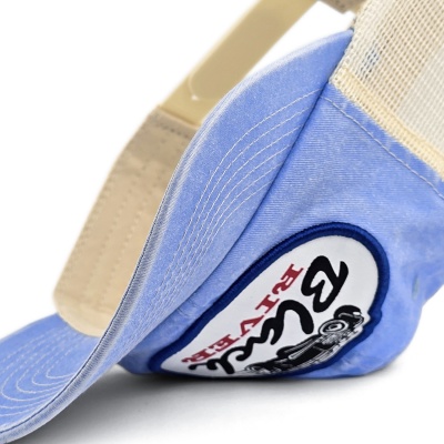Kasket - Black River Hot Rod Washed Trucker (lyseblå/fløde)