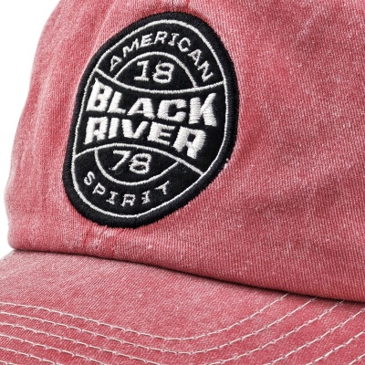 Kasket - Black River Knoxville Washed Trucker (rød/creme)
