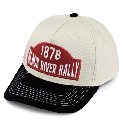 Kasket - Black River Louisville Cotton Snapback (offwhite/sort)
