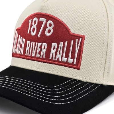 Kasket - Black River Louisville Cotton Snapback (offwhite/sort)