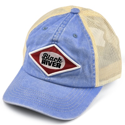 Kasket - Black River Memphis Washed Trucker (lyseblå/fløde)